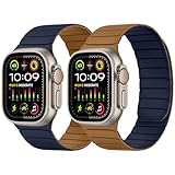 Ya en manzanajugosa.com: Tasikar Banda Magnética Doble Cara Compatible con Apple Watch 42(Serie 11/10) 41mm 40mm 38mm, Correa Deportiva de Silicona Suave para iWatch SE serie 11 10 9 8 7 6 5 4 3, Marrón-Índigo
