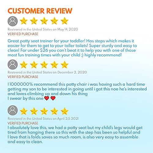 Potty Training Seat Toilet w/Step Stool Ladder & Splash Guard, Toddlers Trainer w/Handles. Sturdy & Foldable. Non-Slip… - Image 8