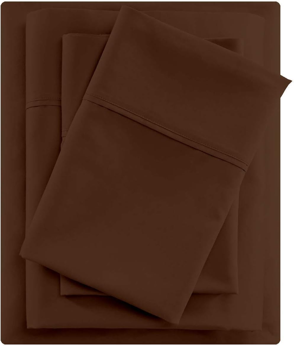 Queen Size Sheet Set - Light Blue 4 Piece Set - Hotel Luxury Bed Sheets - Deep Pockets - Easy Fit - Breathable & Cooling - 600TC Sheet Queen Sheets - 4 PC Comfy Cotton Bed Sheet