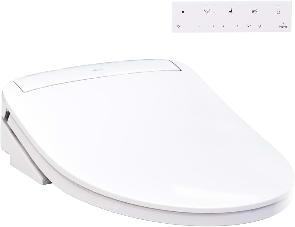 TOTO® WASHLET® KS6 Electronic Bidet Toilet Seat with Instantaneous Water Heating, PREMIST and EWATER+ Wand Cleaning, Elongated, Cotton White - SW3946#01