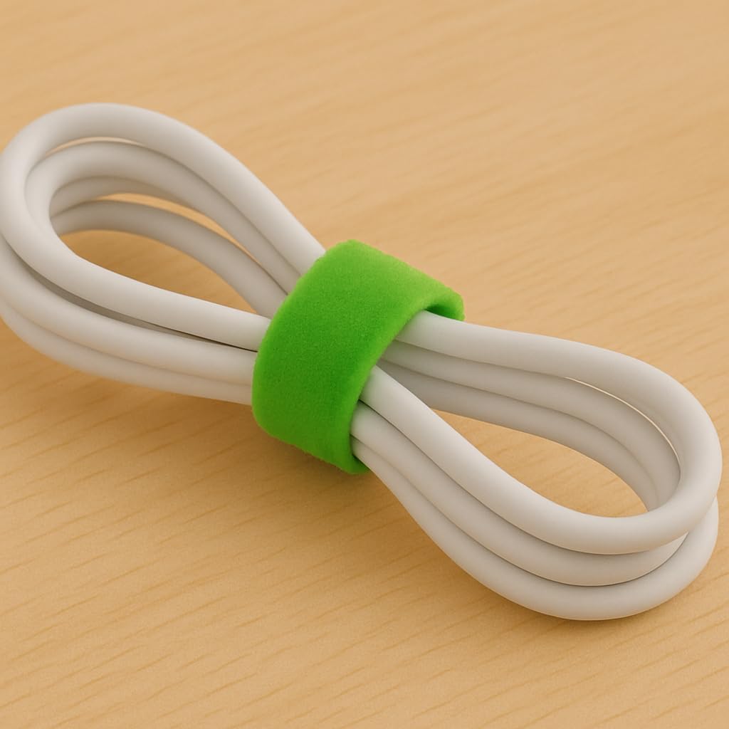 ADAPTOLL Cırt Cırt Sabitleyici Kablo Düzenleyici 5 metre x 1cm Kanca ve Döngü Kayışları, Tekrar Kullanılabilir, Çift Taraflı Kanca Rulo Düzenleyici Kayışlar, Bağlama Bandı (Sarı)