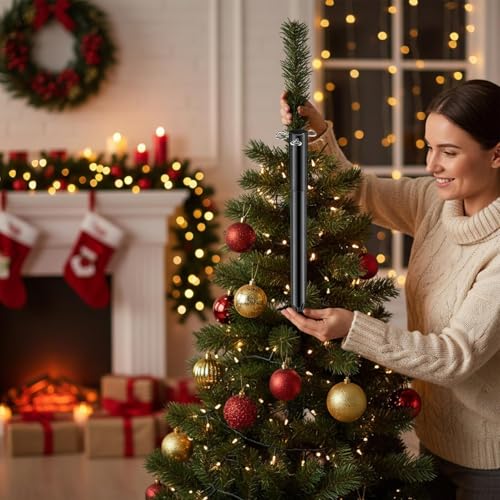 Soporte de hierro para árbol de Navidad con base metálica estable y duradera 3