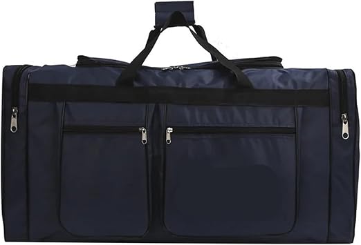 80L Travel Bag Foldable Large Capacity Waterproof Business Sports Handbag Wear-Resistant Portable Multifunction Duffel BagsDeep Blue