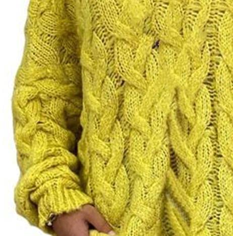 Suéter feminino NP de tricô trançado com capuz e manga comprida para outono, Café, XXG