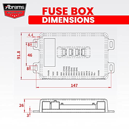 Astro 1100 Series 11 Gang Led Push Button Switch Box Panel – Emergency Car Light Controller With 11 Backlit Control Buttons - Universal Switches Box For Offroad Vehicle, Suv, Atv & Truck - 35 Stickers #TOP4