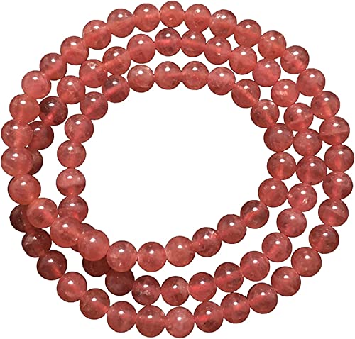 Bracelet rhodochrosite rouge glace 6mm : sublimez un poignet terne avec ce cristal