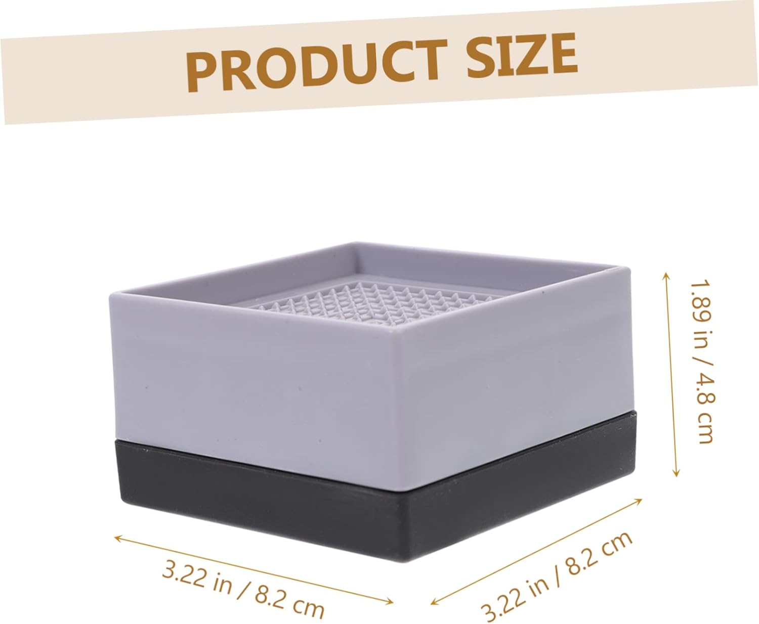 Alipis 8pcs Heavy Duty Bed Risers Plastic Furniture Bed Foot Pads for Sofas Tables Cabinets Washing Machines Grey