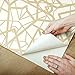RoomMates RMK10687WP White and Metallic Gold Shatter Geometric Peel and Stick Wallpaper 20.5