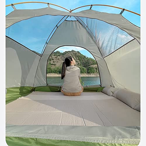 Parasol de playa antisol con doble puerta de cremallera fácil de armar 7