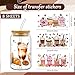 Rngmsi Coffee UV DTF Cup Wraps - 8 Sheets Coffee UVDTF Decals for 16 oz Glass Cups, Cake Ice Cream Transfer Stickers, Waterproof Rub on Transfers for Water Bottle DIY Crafts