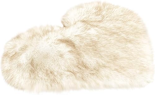 Miniatura 2 de Scceatti Alfombra de felpa suave de 20 x 16 pulgadas, lavable para sala de estar, alfombra pequeña de lujo para cocina, tapete de corazón para