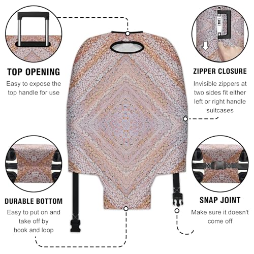 Travel Luggage Cover Suitcase Protector Scratch-Resistant Fit Not Included Suitcase Square L-26-28in3