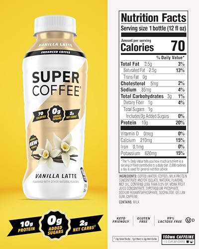 image for Super Coffee, Keto Protein Coffee (0g Added Sugar, 10g Protein, 70 Cal