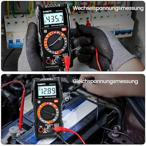 Bild 4 - Multimeter mit 4000 Zählungen, KAIWEETS KM100s Digital Multimeter für AC/DC Spannung, DC Strom, Durchgang, Widerstand, Diode (mit Messleitungen)