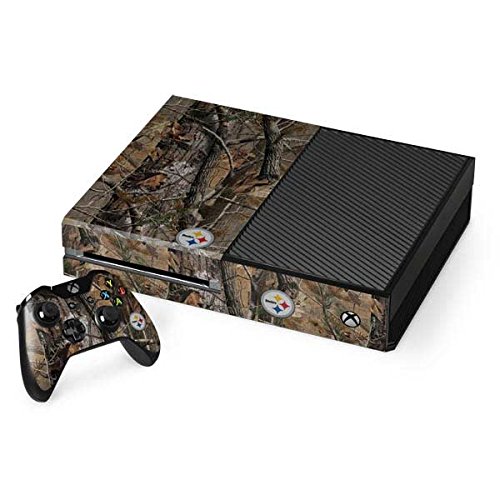 Skinit Decal Gaming Skin Compatible with Xbox One Console and Controller Bundle - Officially Licensed NFL Pittsburgh Steelers Realtree AP Camo Design
