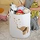 YFNHOME Faltbar Wäschekörbe Kinderzimmer, 58L Extra Groß Spielzeug Aufbewahrung Wäschekorb Aufbewahrungskorb Kinder mit Kordelzugverschluss Kinderzimmer deko Junge Wäschesack (Brauner Elefant)