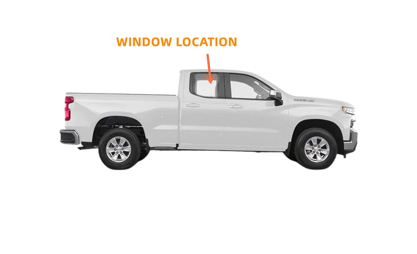 Right Rear Door Window Glass With 20% Tint For 2019-2021 Silverado/Sierra 1500 Crew Cab 10 thumbnail image