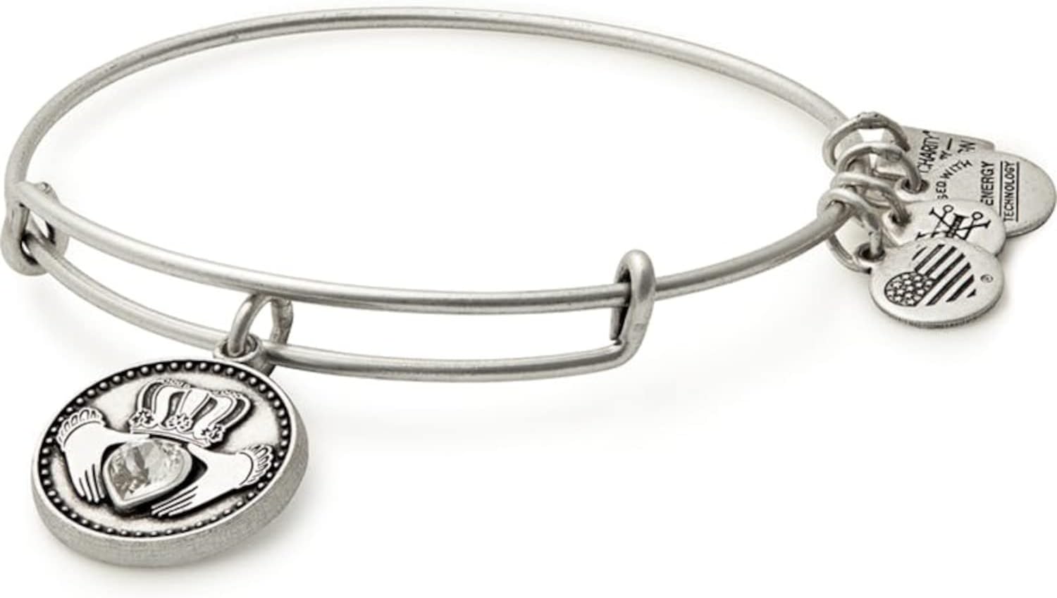 Claddagh Rafaelian Silver Bangle Bracelet