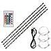 Li-xada 4 * 50cm USB LED Strip Lights Kit Flexible Strip Lights mit Mini Fernbedienung Home LED Tape Strip für TV Computer Hintergrundbeleuchtung