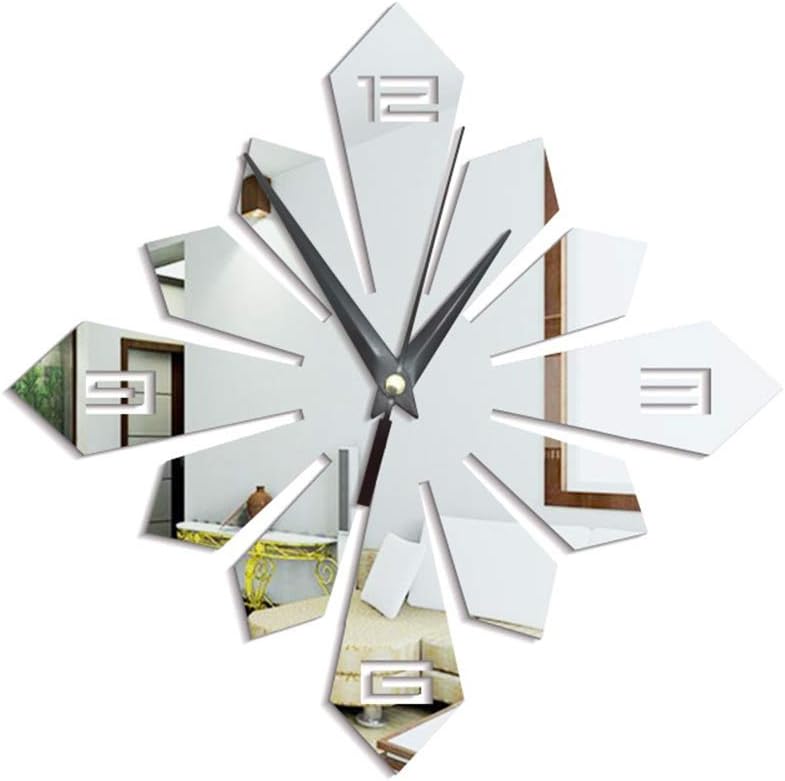 Wall Clock Creative Acrylic Mirror Geometric Patterns Background Wall Living Room Bedroom Den Wall Clock Decorative Wall Clock 40 * 40cm