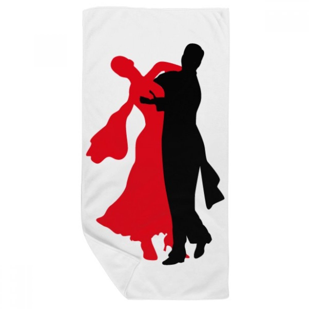 Débarbouillettes Danseur de Danse Sociale serviette de bain douce multicolore 35x70cm