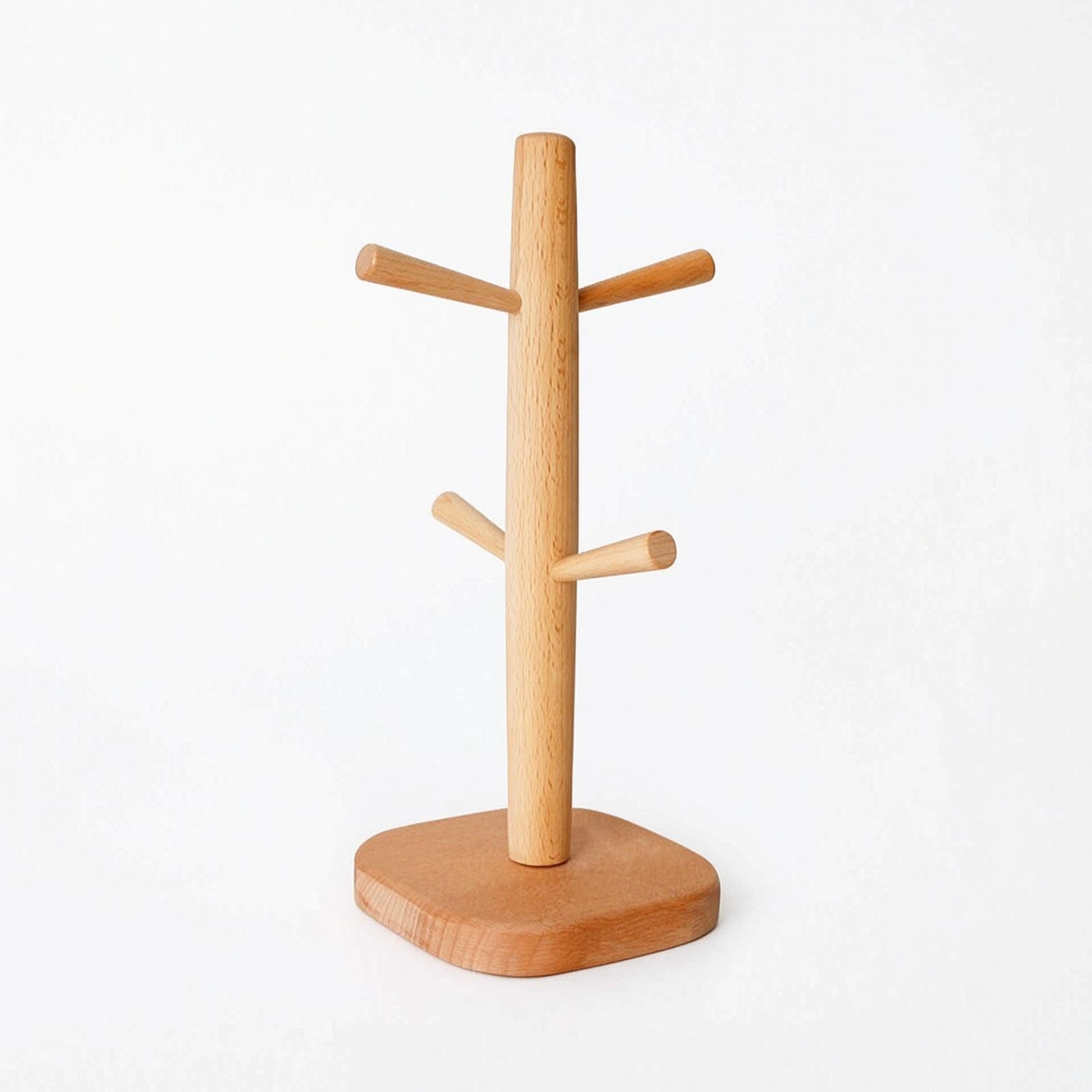 Key Organizer with Peg Arms Freestanding Key Holder Upright for Entryway, Hallway, Bedside Table 4-claw Square Base-image-26