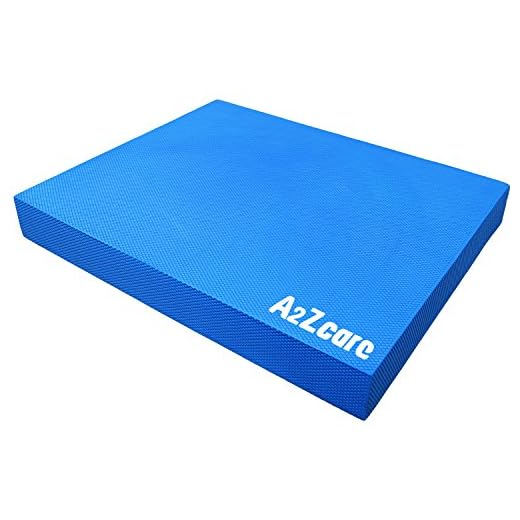 A2ZCARE Balance Pad - Super Soft Pad Provides A Non-Slip Textured Surface (Guideline Included) (Blue (Large))
