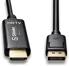 Cabo DisplayPort para HDMI 1,8m Full HD 4K Alta Velocidade Compatível PC Notebook Monitor