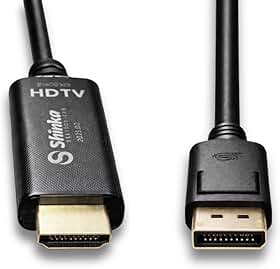 Cabo DisplayPort para HDMI 1,8m Full HD 4K Alta Velocidade Compatível PC Notebook Monitor