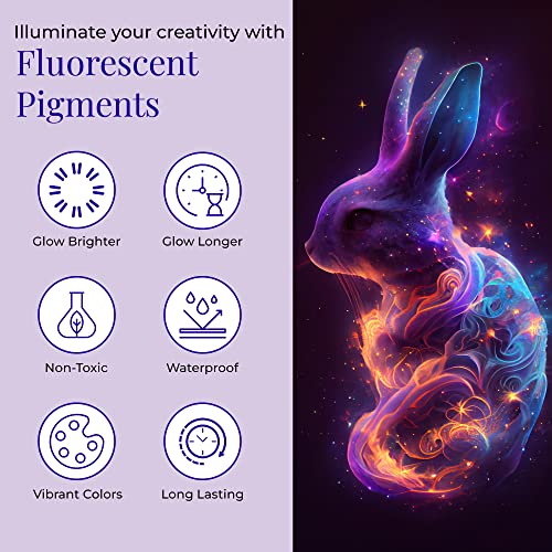 Image of GRANOTONE Fluorescent Pigment Powder Set 6 x 25g Vibrant Colour