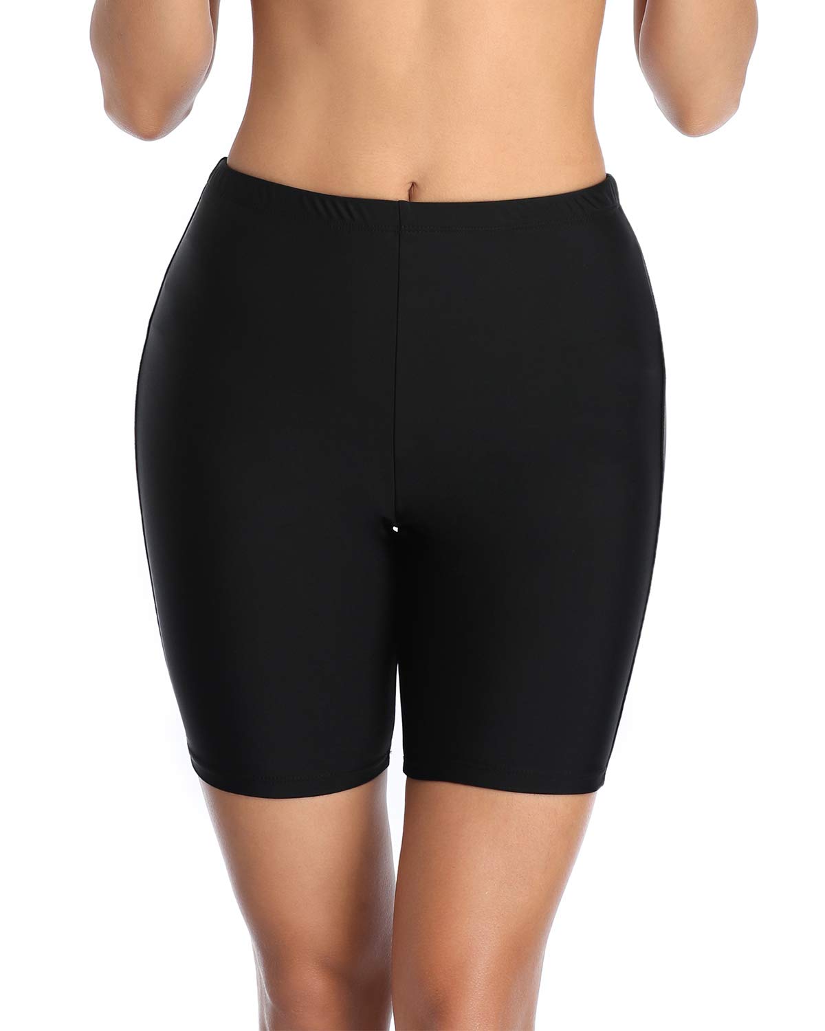 Holipick7" Swim Shorts Women High Waisted Bathing Suit Shorts Swimsuit Boy Short Long Swimwear Bottom