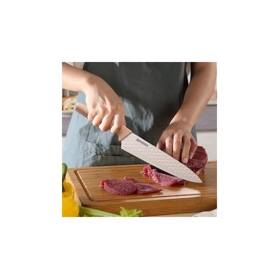 Knife-Set-6-Pieces-Kitchen-Knife-Set-for-ChefWooden-Coating-Knife-Set-Stainless-Steel-Non-stick-Non-slip-Super-Sharp-Blade-Chef-Knife-Set-with-Block-Suitable-for-GiftKhaki Knife Set, 6-Pieces Kitchen Knife Set for Chef,Wooden Coating Knife Set, Stainless Steel Non-stick Non-slip Super Sharp Blade Chef Knife Set with Block Suitable for Gift(Khaki)