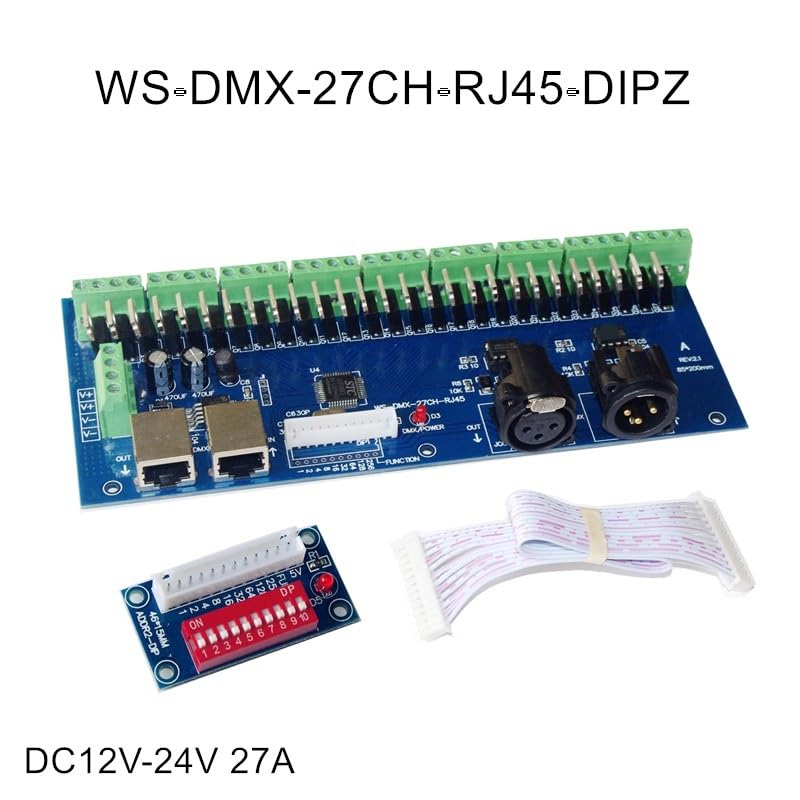 27-Kanal-18-Kanal-Dimmer-LED-Decoder, LED-Lichtsteuerung, DMX512-LED-Steuerung, Konstantspannung, gemeinsame Anode, Steuerung DC12V-24V(WS-DMX-18CH-LED)