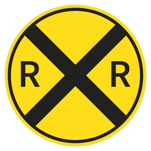 Anobell Railroad Crossing Sign 30 30 Engineer Grade Reflective Aluminum