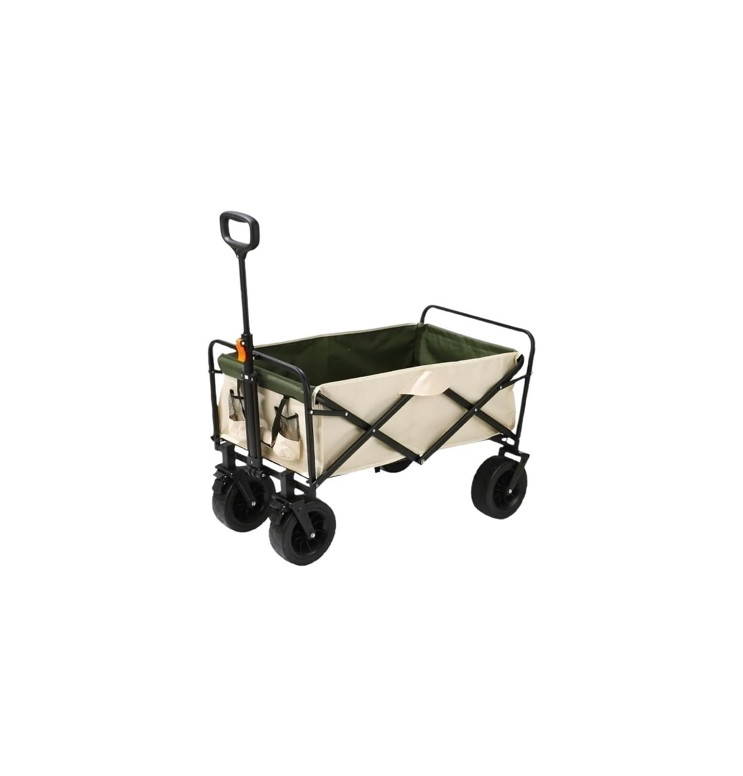 Fgjsfhrdtu K Four-Wheel Lightweight Folding Trolley, Home Grocery Shopping Cart(A)