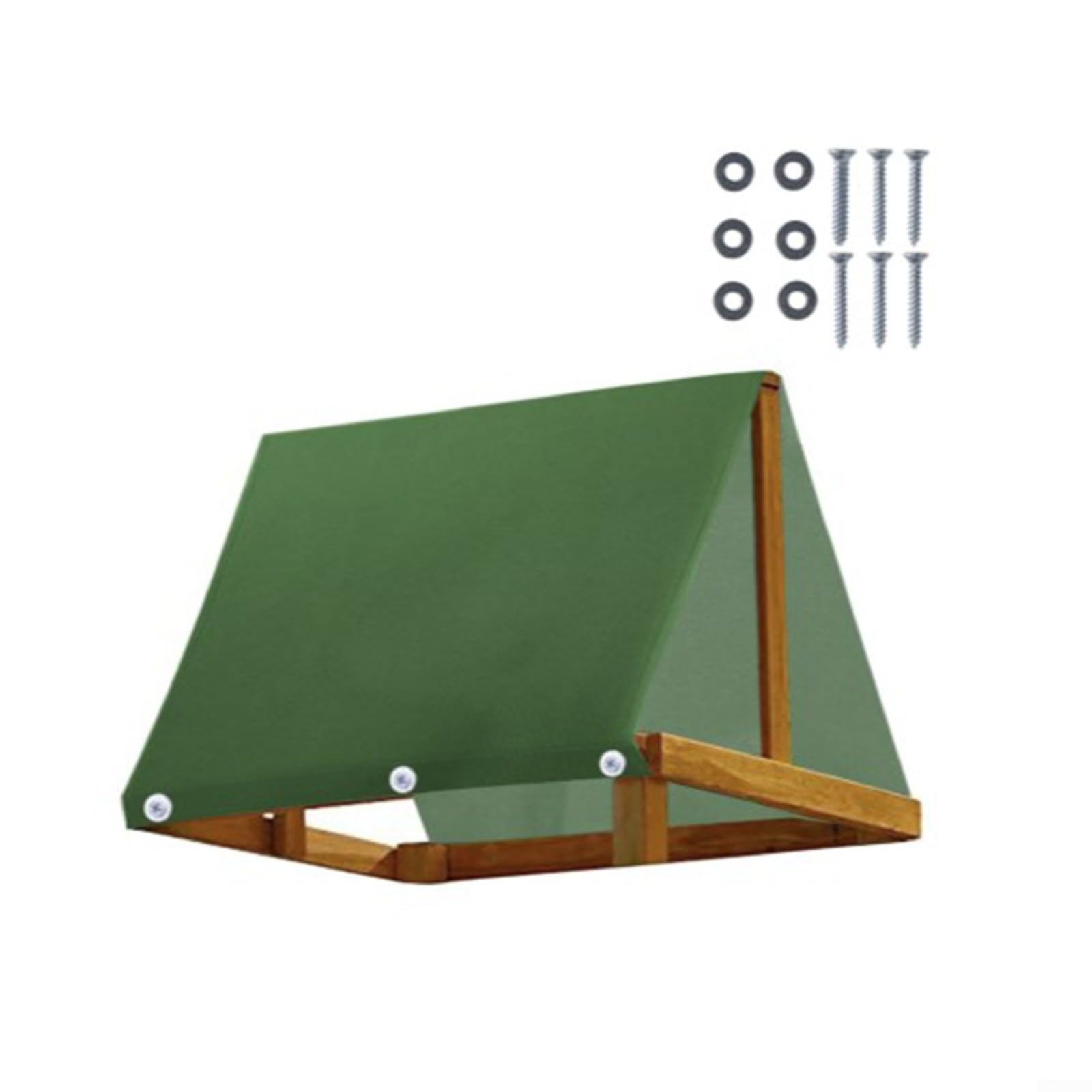 Toit de rechange pour balancelle d'extérieur - 109 x 228 cm - Tissu 600D résistant aux intempéries - Pour jeux de jardin - Vert