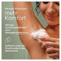 Braun Silk-épil 9 Epilierer Damen mit Schwenkbarem Kopf für Eine Einfache Haarentfernung, Wet&Dry, Langanhaltend Glatte Haut, Wasserdicht — Inkl. Rasieraufsatz und Trimmeraufsatz — 9-030, Weiß/Rosa – Ansicht 6
