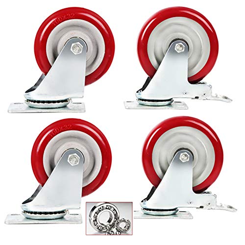 Roulettes à plaques pour chariots de transport lourd - Platine 75 mm