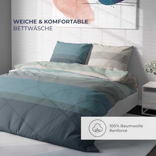 Flanell-Bettwäsche Dilios Premium 135×200 cm aus 100% Baumwolle
