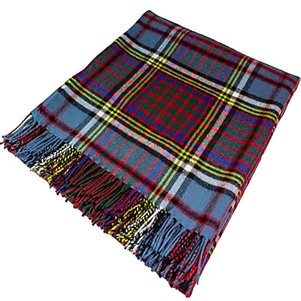 I LUV LTD 100% Lana D'agnello Plaid Caldo e Morbido Tiro Coperta Tartan Scozzese Anderson Modern Coperta da Viaggio Tappeto di Lana