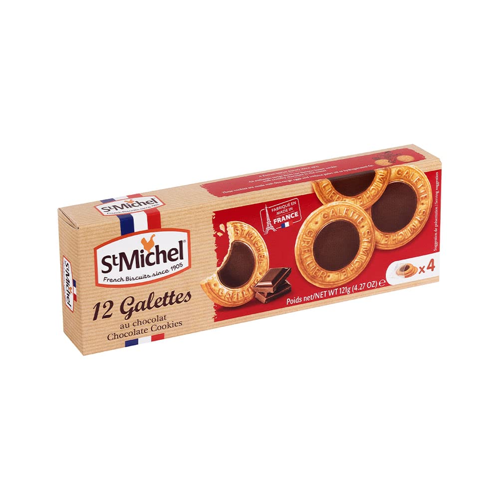 St MichelGalettes Au Chocolat x 12, Chocolate, 121 gram