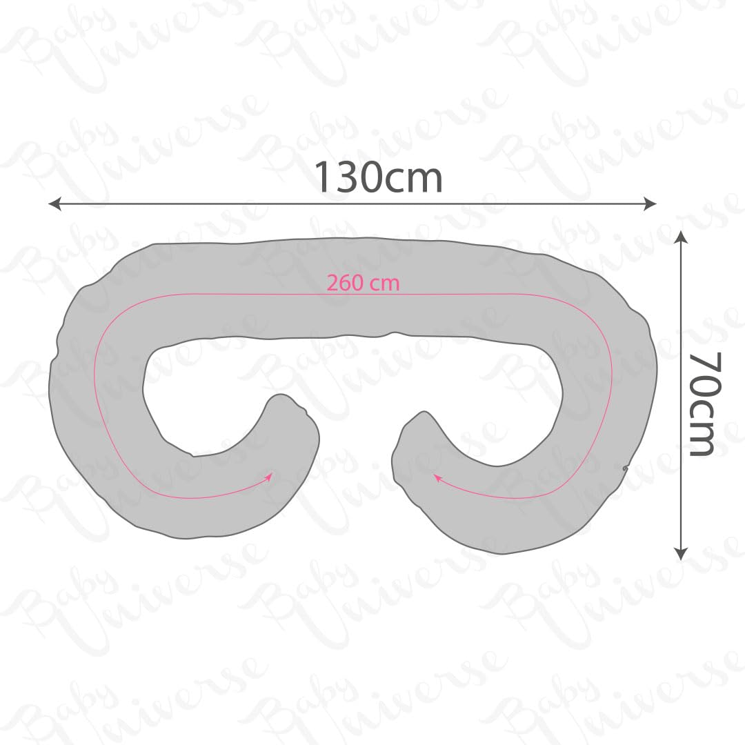 BabyUniverse Cuscino per gravidanza a forma di C, cuscino per dormire sul fianco