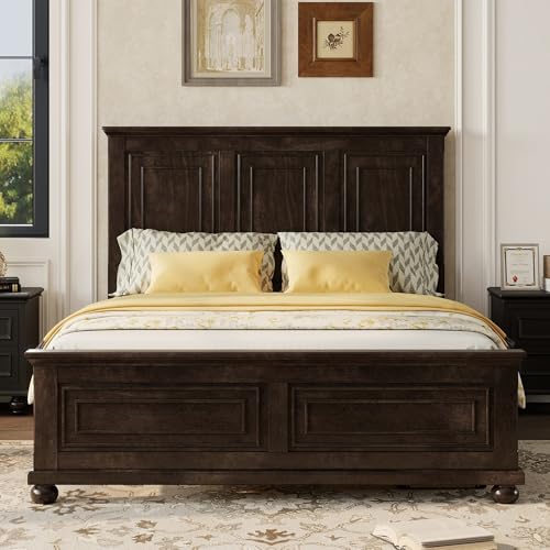 Duxelifin King Size Platform Beds for Bedroom, Tall Headboard King