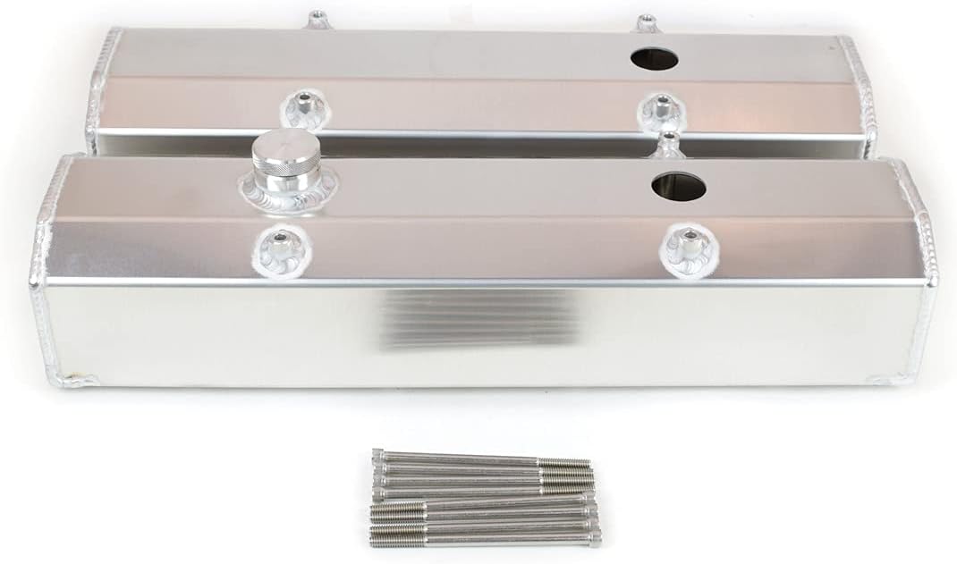 Canton Racing Products 65-201 Valve Cover (Small Block Chevy Fab Aluminum with Fill & PCV Ports)