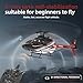 Authticar F08 RC Helicopter, 1:27 Scale New Upgrade Bell206 Helicopter 2.4Ghz 6CH RTF Brushless Motors, Altitude Hold, Gyro, Optical Flow Positioning Function Modular Battery, One Key Function
