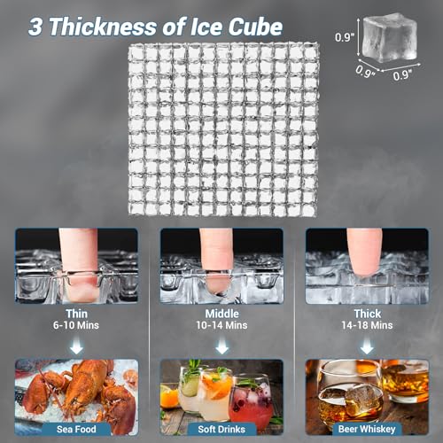 Máquina de hielo comercial 400LBS/24H, almacenamiento 350LBS miniatura 3
