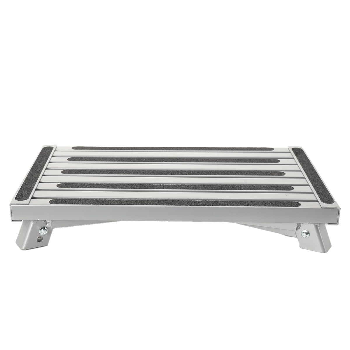 Scalino Pieghevole in Alluminio Leggero 330 Lbs con Pedana Antiscivolo, Design Pieghevole Portatile per Camper, Roulotte, SUV E Casa