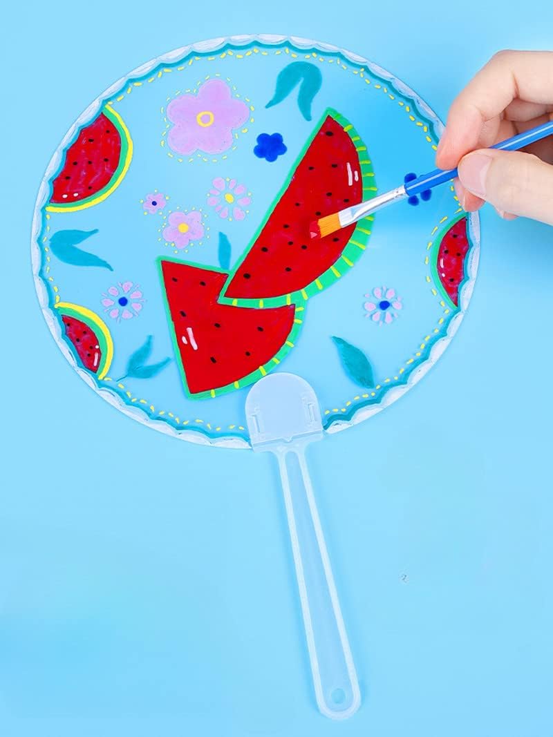 Custom Handheld Fan, Personalized Cute Plastic Round Fan Handheld with Photo Text, Pocket Fans Hand Fan for Party Novelty Gift (20pcs)