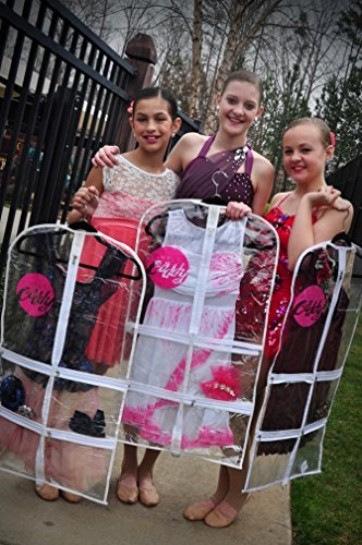 Costume Garment Bag With Pockets, White Trim