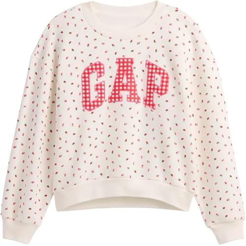 GAP Girls' Logo Relaxed Crew